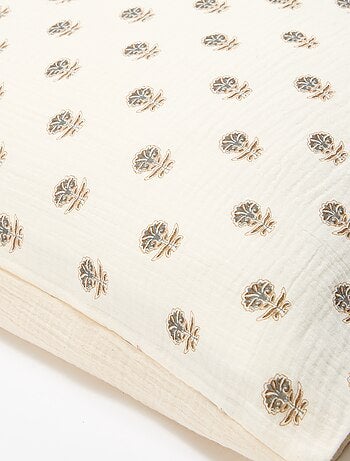 1-persoons dekbedovertrekset (140 x 200cm) van katoenen mousseline - Kiabi Home