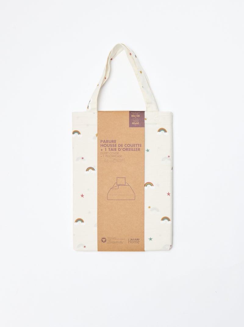 1-persoons dekbedovertrekset (80x120cm) - Kiabi Home Biege - Kiabi