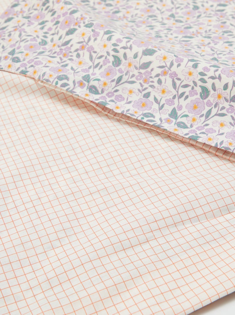 1-persoonsbeddengoedset (80x120cm) - Kiabi Home PAARS - Kiabi