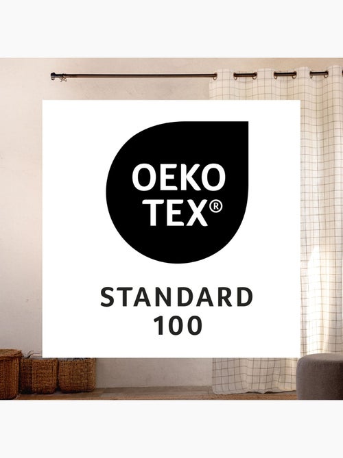 100% katoen beige geruit gordijn lourmarin - Kiabi 100% katoen beige geruit gordijn lourmarin - Kiabi