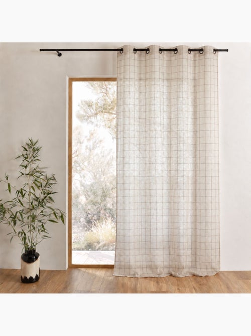 100% katoen beige geruit gordijn lourmarin - Kiabi 100% katoen beige geruit gordijn lourmarin - Kiabi