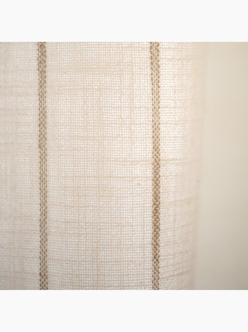 100% katoenen gordijn met beige strepen lourmarin Beige - Kiabi
