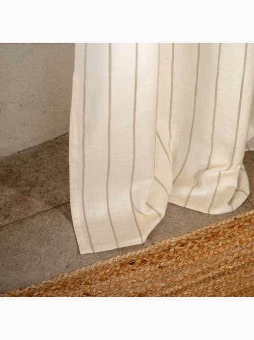 100% katoenen gordijn met beige strepen lourmarin - Kiabi 100% katoenen gordijn met beige strepen lourmarin - Kiabi