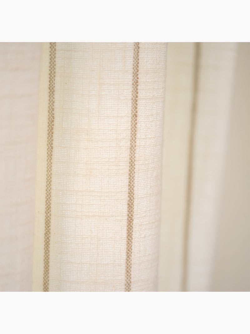 100% katoenen gordijn met beige strepen lourmarin Beige - Kiabi