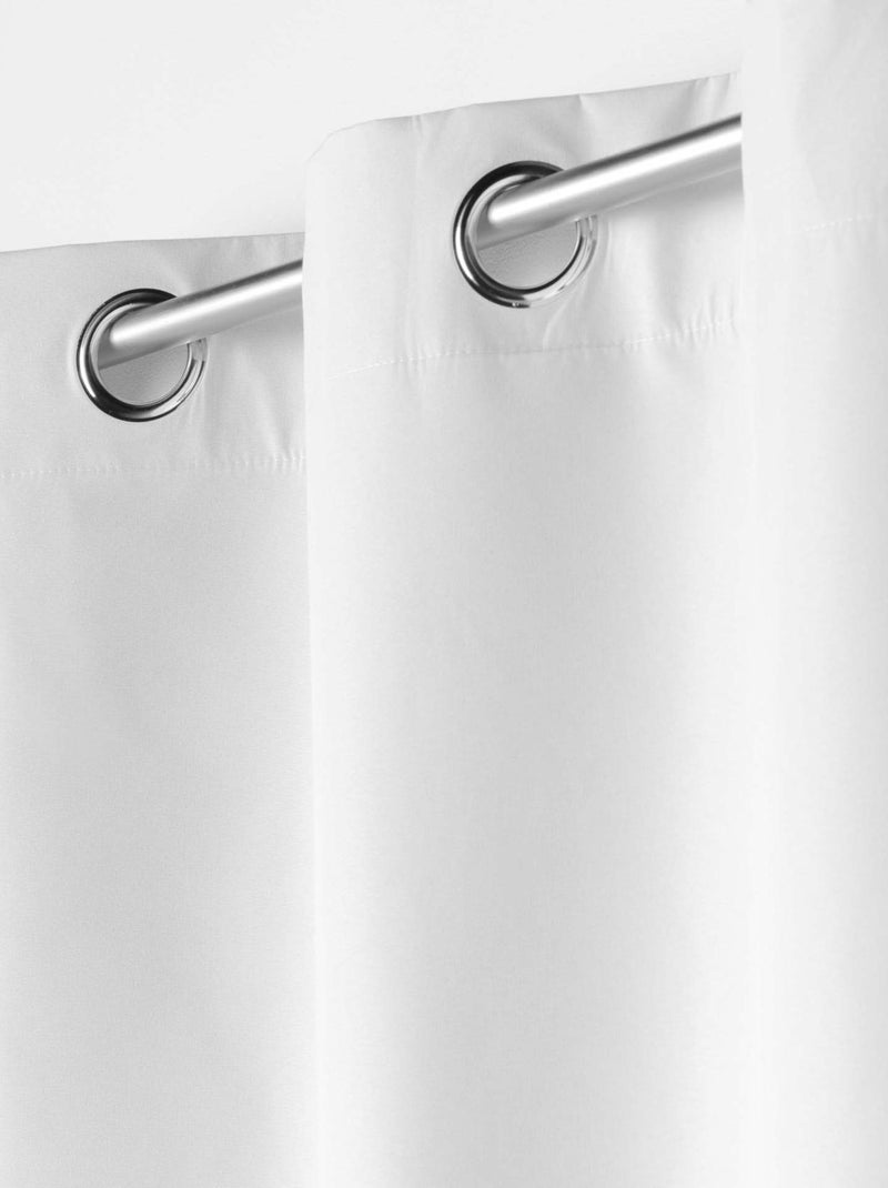 100% verduisterend microvezel gordijn Wit - Kiabi