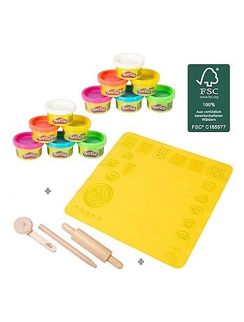 12 boites de pâte à modeler + tapis et accessoires 'roba x Play-Doh'