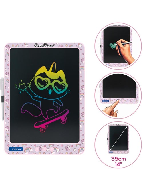 14’’ meerkleurige leer- en teken-e-ink-tablet met sjablonen accessory-drawing pen - Kiabi 14’’ meerkleurige leer- en teken-e-ink-tablet met sjablonen accessory-drawing pen - Kiabi