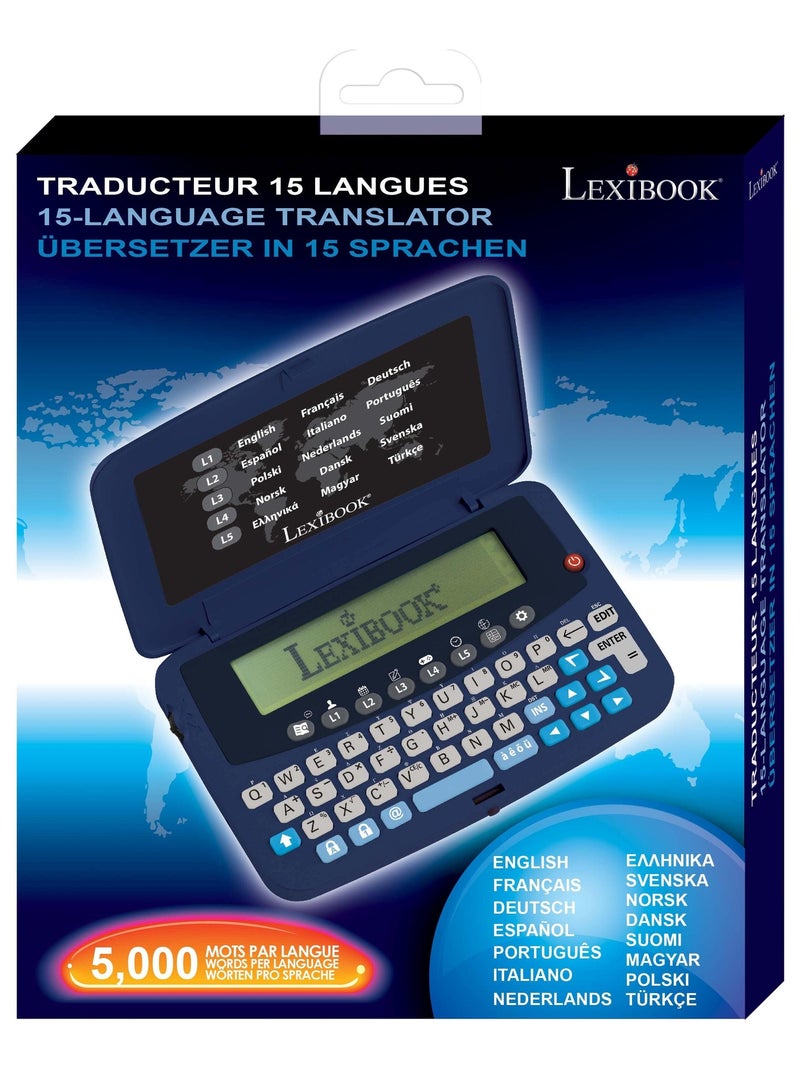 15-talen elektronische zaktranslator Zwart - Kiabi