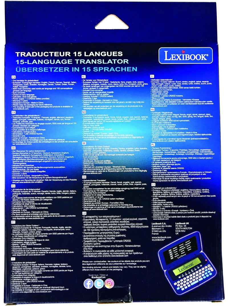 15-talen elektronische zaktranslator Zwart - Kiabi