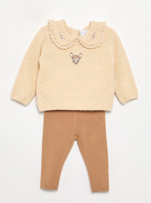 2-delig 'Disney' set van gebreide stof - Trui + legging - Kiabi