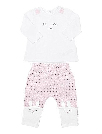 2-delige babypyjama van biologisch katoen, rabbit | kitikate
