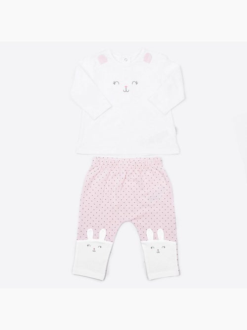 2-delige babypyjama van biologisch katoen, rabbit | kitikate - Kiabi 2-delige babypyjama van biologisch katoen, rabbit | kitikate - Kiabi