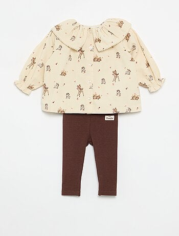 2-delige 'Disney' 'Bambi' set - Overhemd + legging