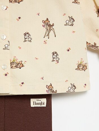 2-delige 'Disney' 'Bambi' set - Overhemd + legging