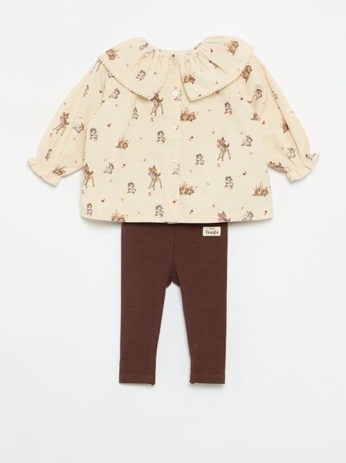 2-delige 'Disney' 'Bambi' set - Overhemd + legging - Kiabi