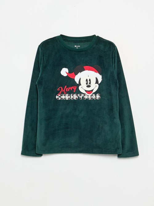 2-delige Disney 'Mickey' fleecepyjama - T-shirt met lange mouwen + broek - Kiabi