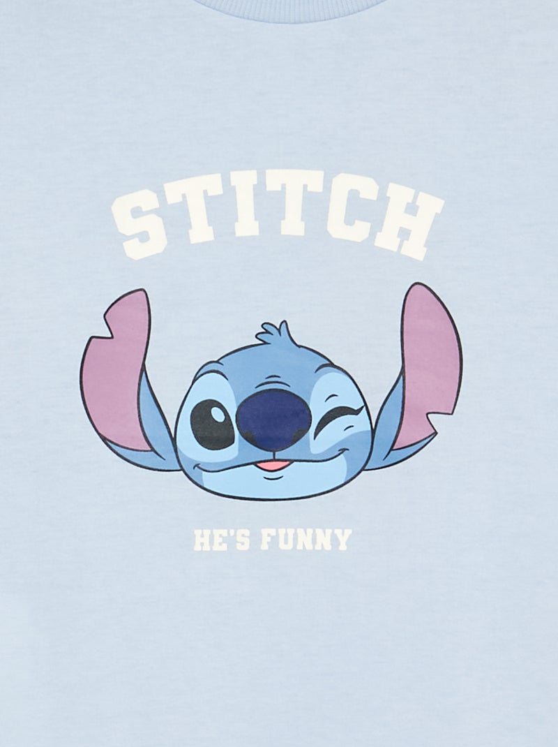 2-delige Disney-pyjama - T-shirt met lange mouwen + broek Blauw - Kiabi