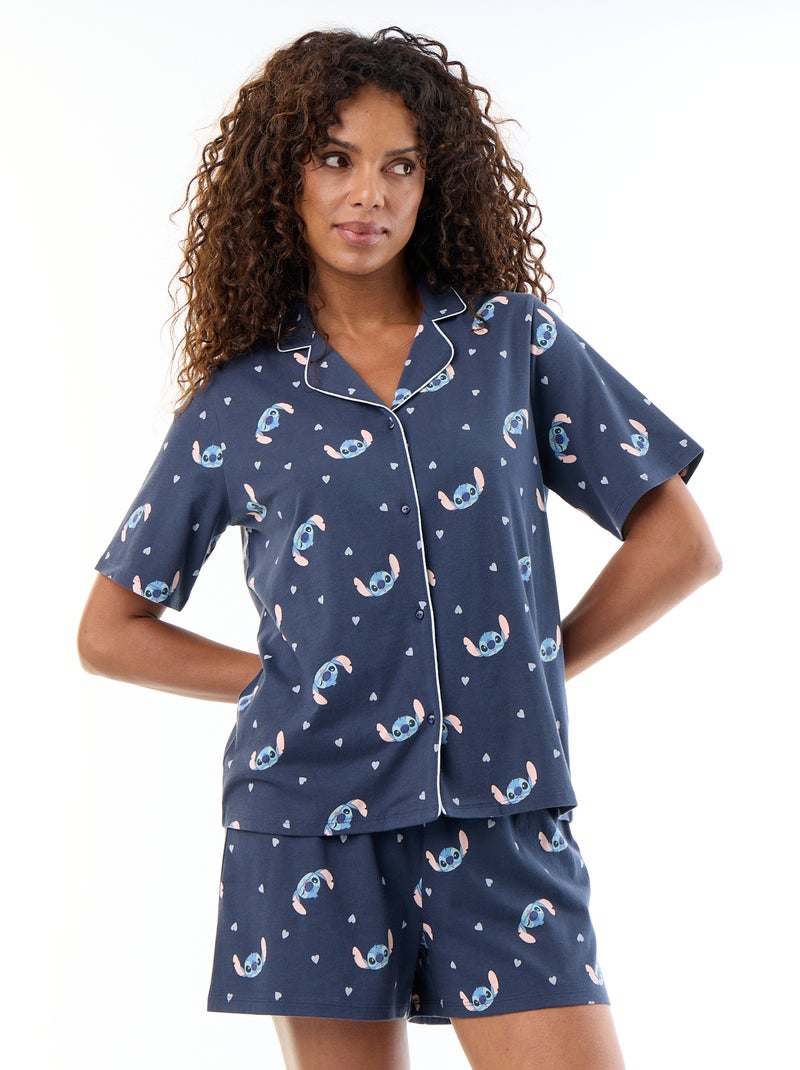 2-delige 'Disney' pyjama van bedrukt katoen Blauw - Kiabi
