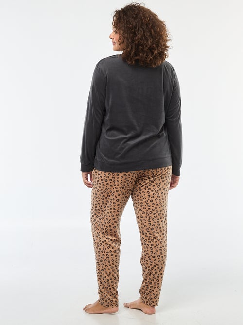 2-delige Disney-pyjama van fleecestof met De Leeuwenkoning-print met Simba - Kiabi