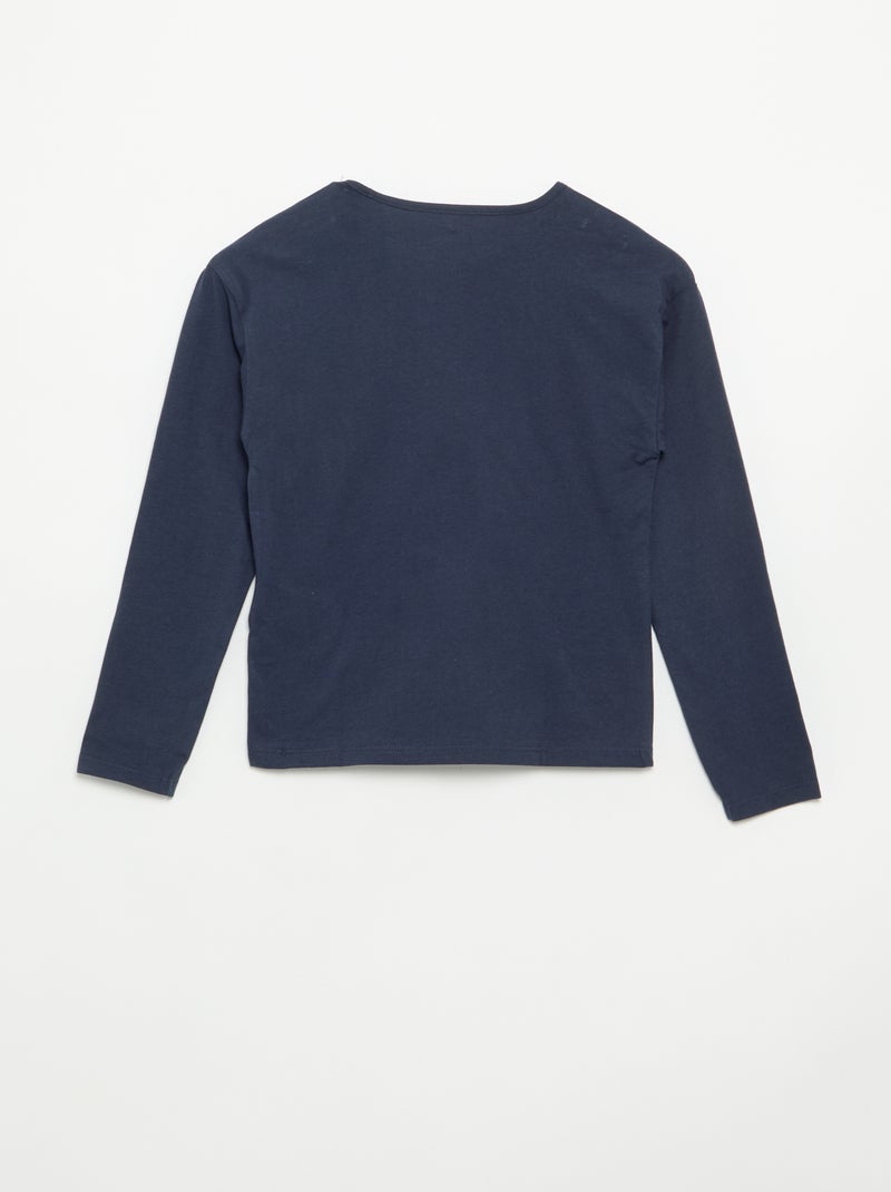 2-delige 'Disney' pyjamaset: T-shirt met lange mouwen en lange broek Blauw - Kiabi
