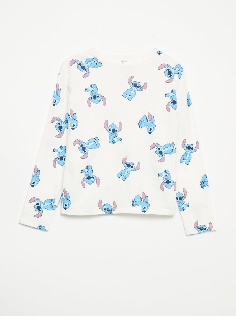 2-delige 'Disney' pyjamaset: T-shirt met lange mouwen en lange broek Wit - Kiabi
