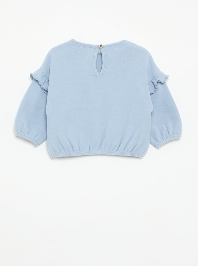 2-delige 'Disney' set - Sweater met ruches + legging Blauw - Kiabi