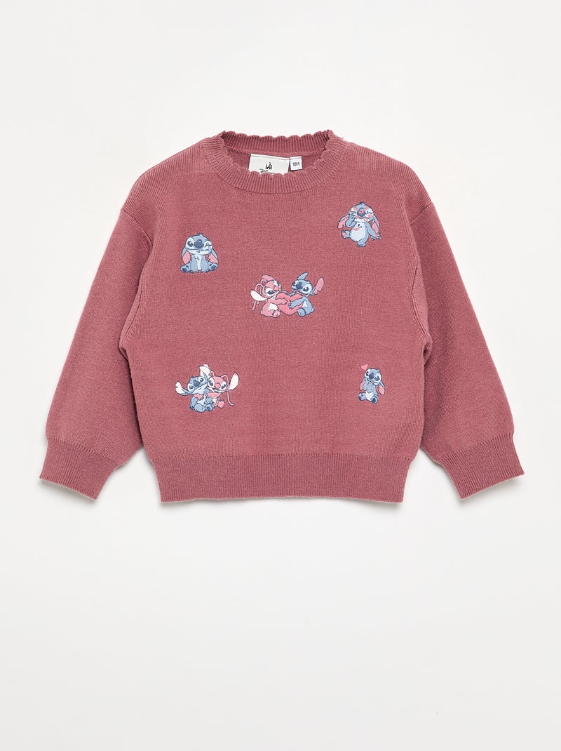 2-delige 'Disney' 'Stitch' set - trui en broek Rose - Kiabi