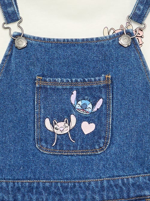 2-delige 'Disney' Stitch' set - tuinjurk + T-shirt met lange mouwen - Kiabi