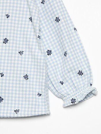 2-delige flanellen pyjama - Bovenstuk met knoopjes + broek