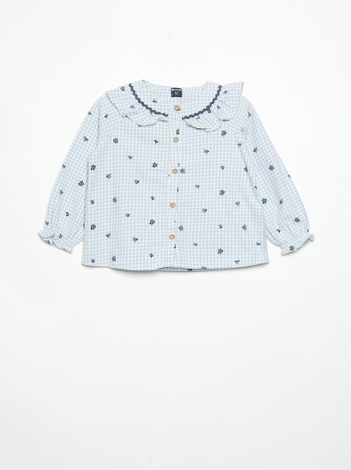 2-delige flanellen pyjama - Bovenstuk met knoopjes + broek - Kiabi 2-delige flanellen pyjama - Bovenstuk met knoopjes + broek - Kiabi