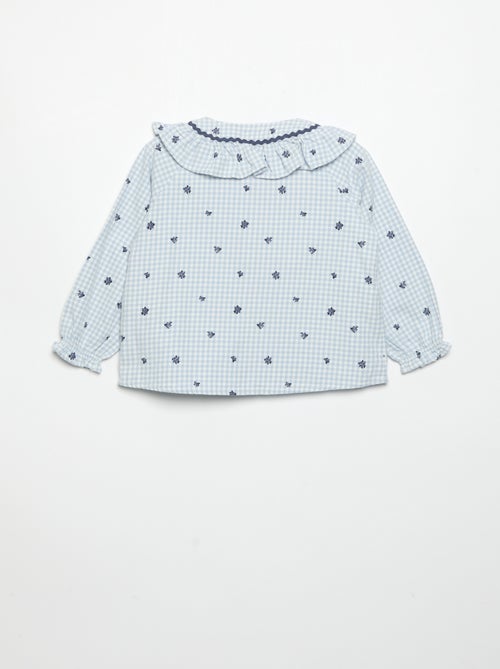 2-delige flanellen pyjama - Bovenstuk met knoopjes + broek - Kiabi 2-delige flanellen pyjama - Bovenstuk met knoopjes + broek - Kiabi