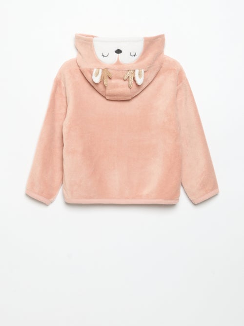 2-delige fleece pyjamaset met geanimeerde capuchon - Kiabi 2-delige fleece pyjamaset met geanimeerde capuchon - Kiabi