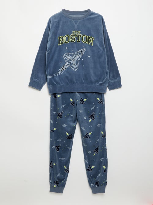 2-delige fleecepyjama - sweatshirt en broek - Kiabi