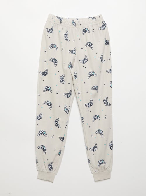 2-delige fleecepyjama - sweatshirt en broek - Kiabi