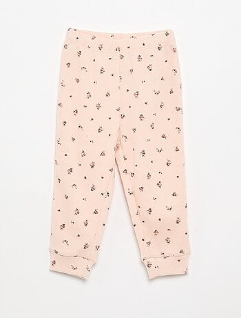2-delige geprinte pyjama van ribstof