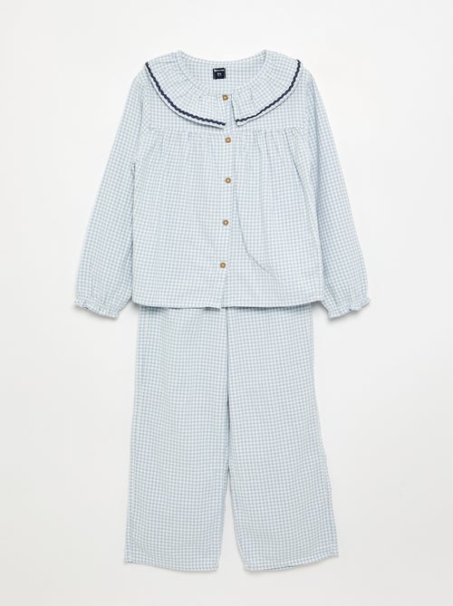 2-delige geruite pyjamaset - Kiabi