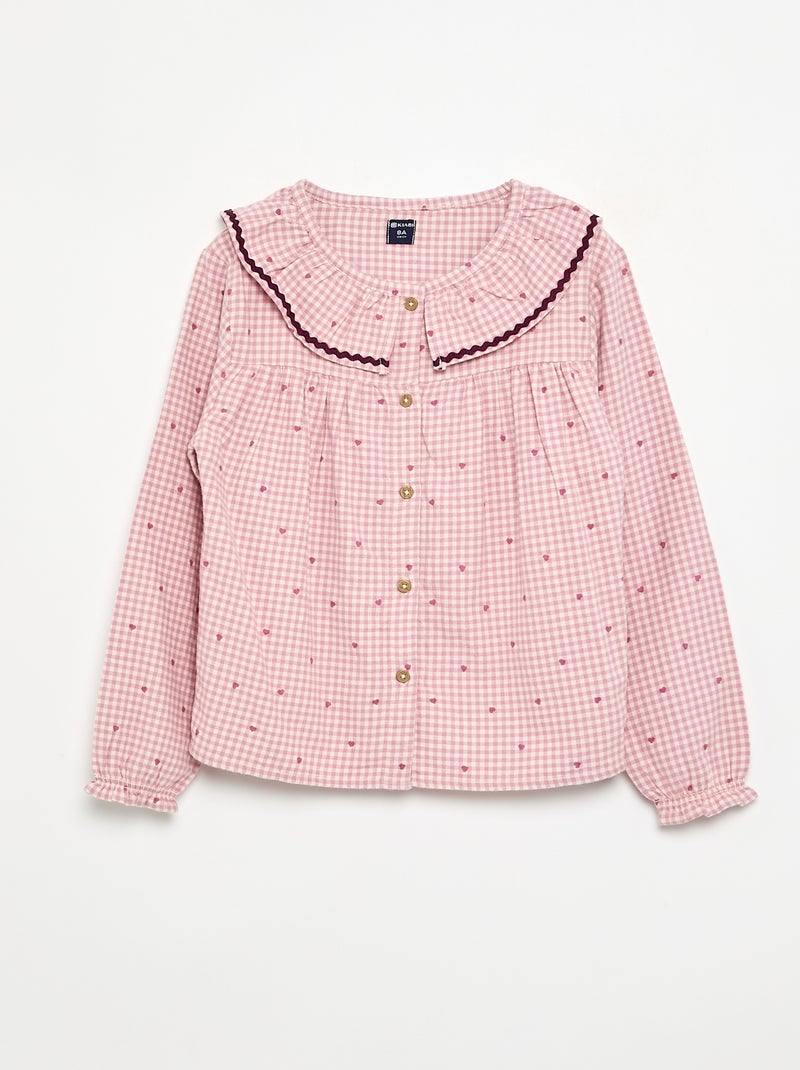 2-delige geruite pyjamaset Rose - Kiabi
