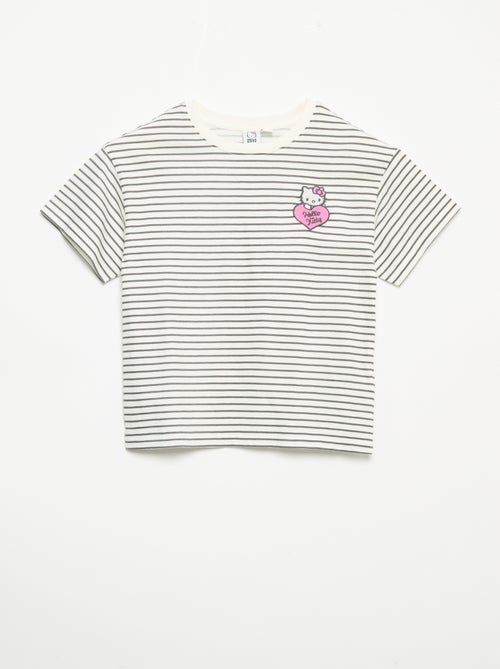 2-delige 'Hello Kitty' set: marinestreep shirt en legging - Kiabi