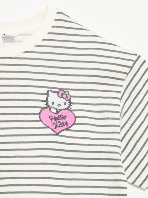 2-delige 'Hello Kitty' set: marinestreep shirt en legging - Kiabi
