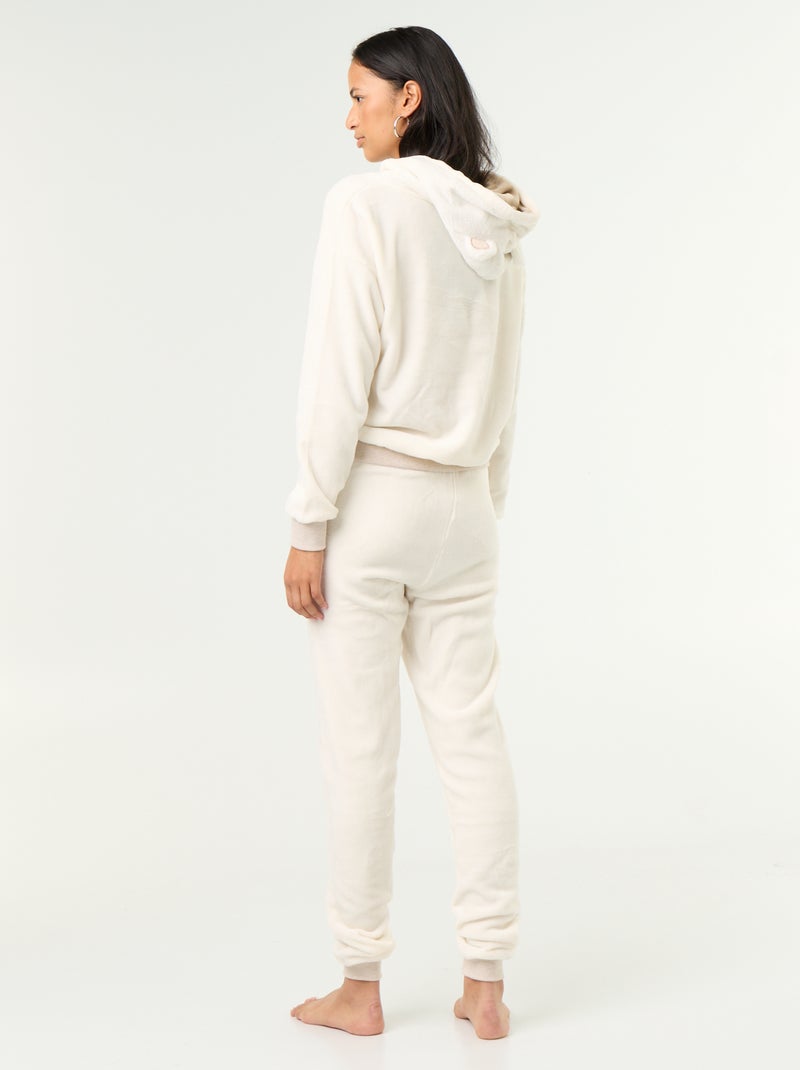 2-delige homewearset - Sweatshirt + broek Wit - Kiabi