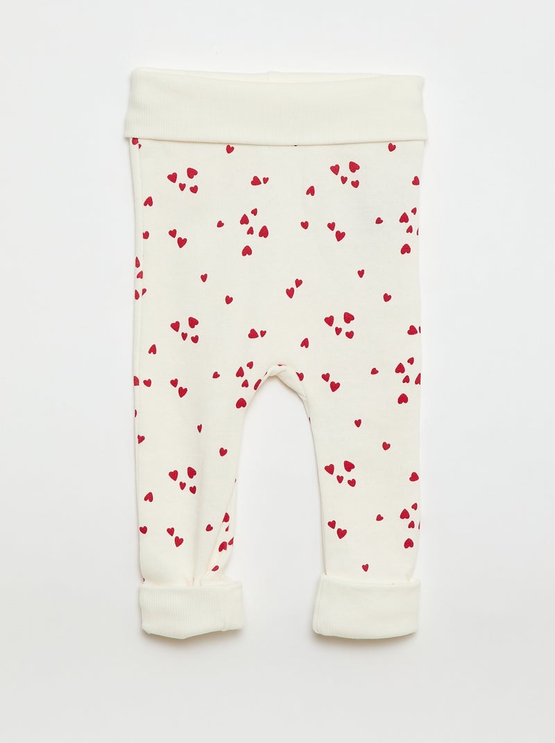 2-delige jogging set met sweater met volant + broek Biege - Kiabi