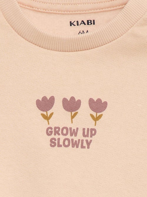 2-delige jogging set met sweater met volant + broek - Kiabi