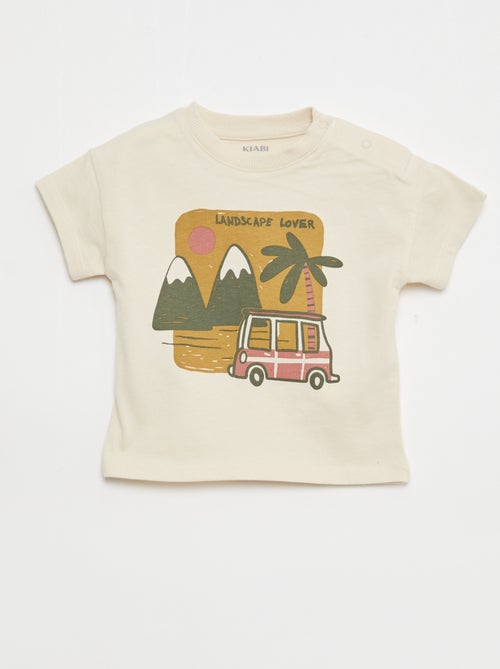 2-delige katoenen set: T-shirt + short - Kiabi