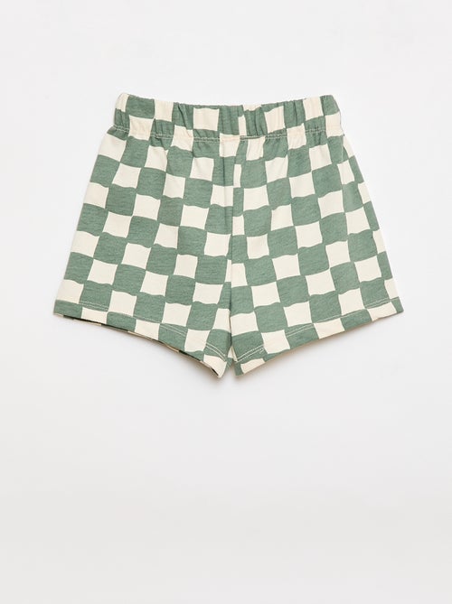 2-delige katoenen set: T-shirt + short - Kiabi