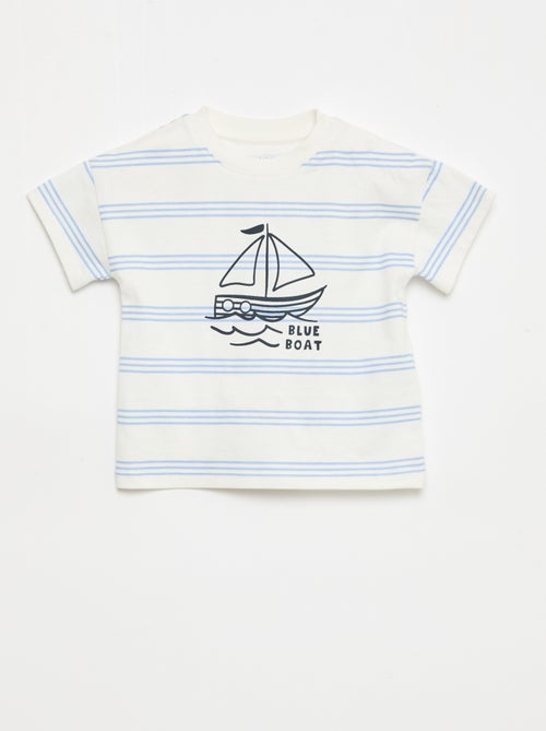 2-delige katoenen set: T-shirt + short - Kiabi