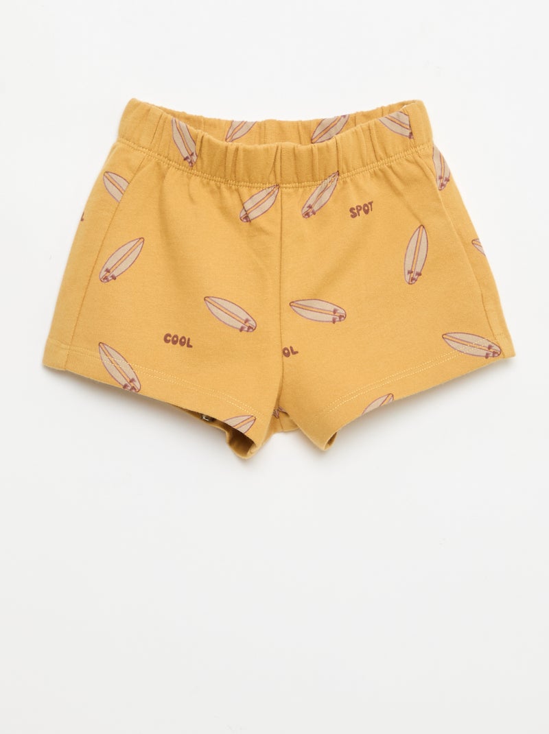 2-delige katoenen set: T-shirt + short Wit - Kiabi