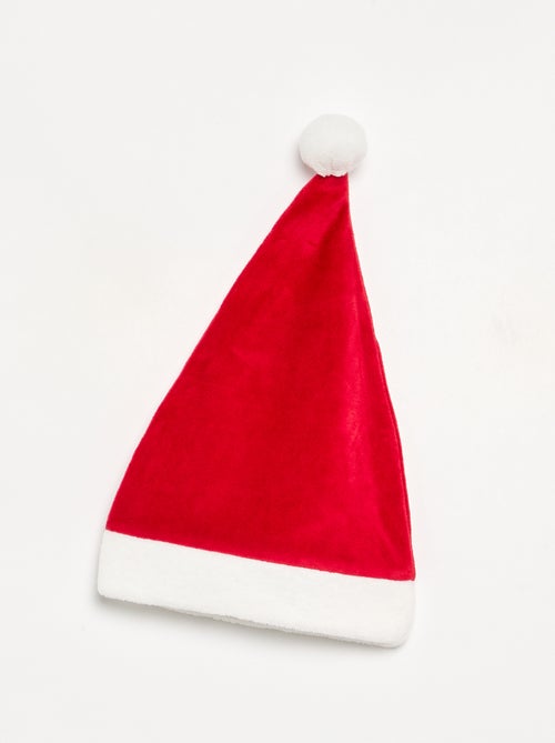 2-delige kerstset van velours - pyjama + muts - Kiabi