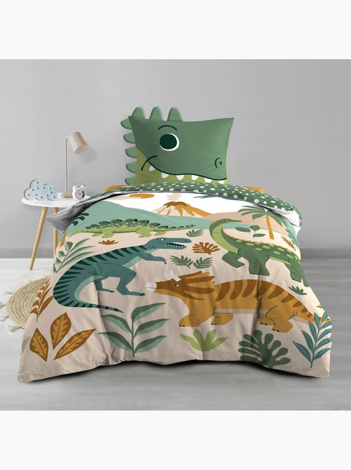 2-delige kinderbeddenset van 100 % katoen met dinosaurusprint: dekbedovertrek + kussensloop - Kiabi 2-delige kinderbeddenset van 100 % katoen met dinosaurusprint: dekbedovertrek + kussensloop - Kiabi