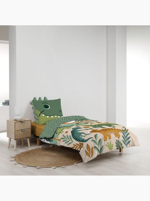 2-delige kinderbeddenset van 100 % katoen met dinosaurusprint: dekbedovertrek + kussensloop - Kiabi 2-delige kinderbeddenset van 100 % katoen met dinosaurusprint: dekbedovertrek + kussensloop - Kiabi