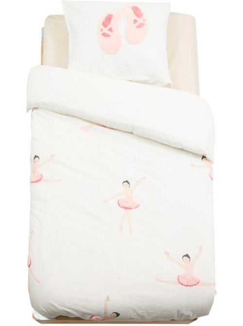 2-delige kinderbeddenset van getuft katoen met ballerina-motief: dekbedovertrek + kussensloop - Kiabi 2-delige kinderbeddenset van getuft katoen met ballerina-motief: dekbedovertrek + kussensloop - Kiabi